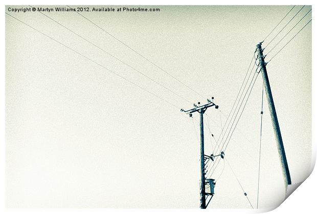 Power Lines Print by Martyn Williams