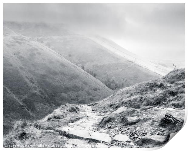Kinder Scout And Jacob's Ladder Print by Martyn Williams