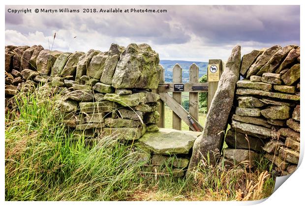 Stone Wall, Derbyshire Print by Martyn Williams