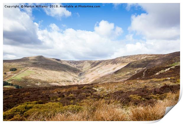 Grindsbrook Clough, Kinder Scout Print by Martyn Williams