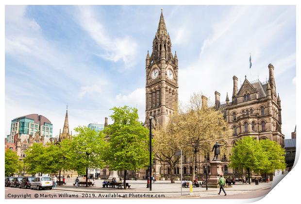 Manchester Town Hall Print by Martyn Williams