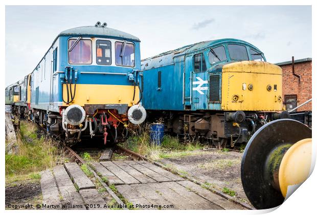 Old Diesel Locomotives Print by Martyn Williams
