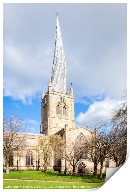 St Mary and All Saints Church, Chesterfield Print by Martyn Williams