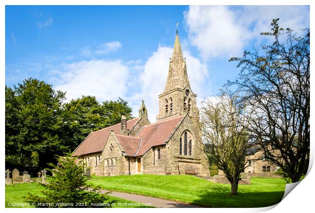 The Holy and Undivided Trinity Church, Edale Print by Martyn Williams