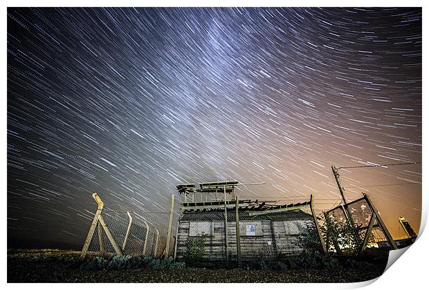 Dungeness Star Trail Print by jordan whipps