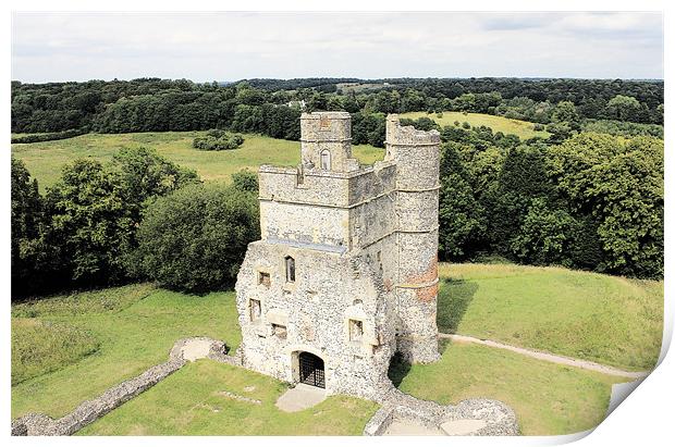 Donnington Castle (Ink Sketch collection) Print by jamie stevens Helicammedia