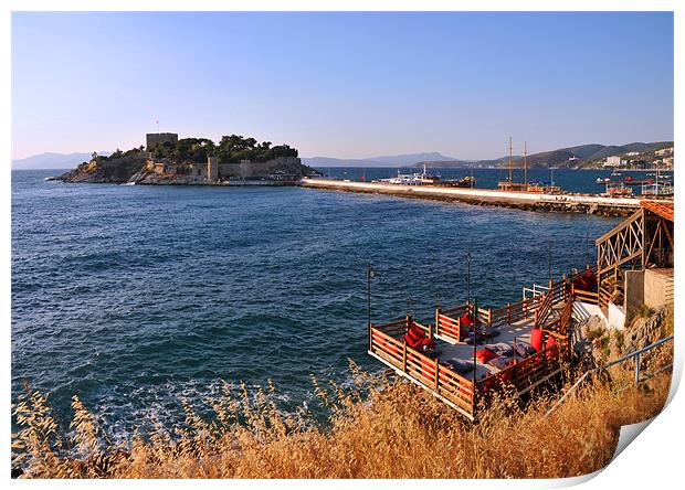 Kusadasi, bird island. Print by Michael Oakes