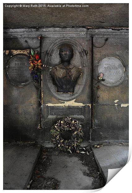  Besse, Pere Lachaise Cemetery Print by Mary Rath