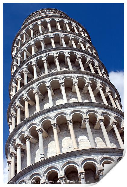 Leaning Tower of Pisa Print by James Ward