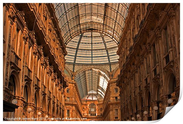 Galleria Vittorio Emanuele II, Milan Print by James Ward