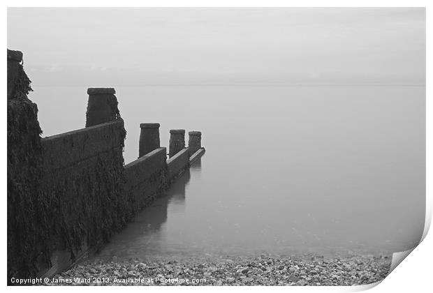 Whitstable Beach on a calm day Print by James Ward