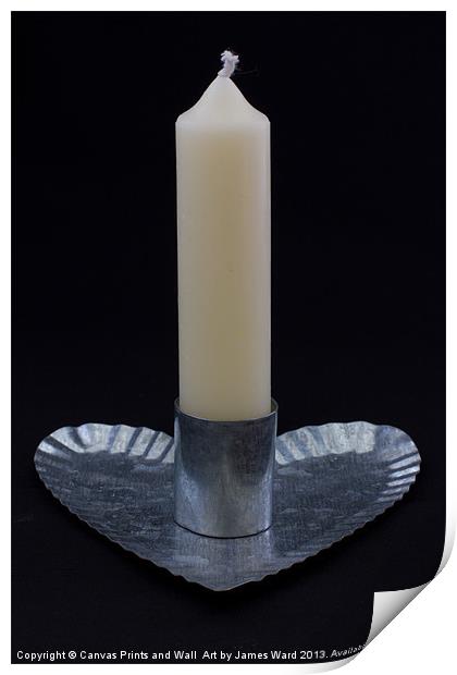 Loving Candle Print by James Ward