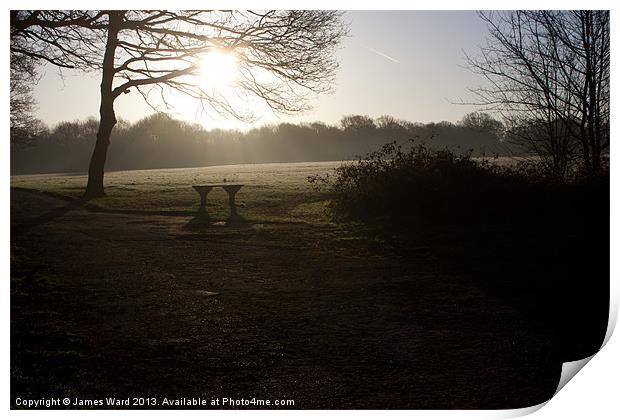 Early morning at Happy Valley Print by James Ward