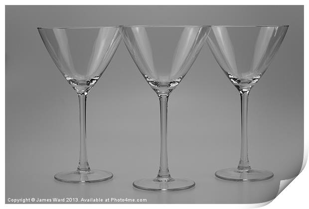 Empty Martinis Print by James Ward