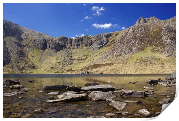 Llyn Idwal and the Glyders Print by James Ward