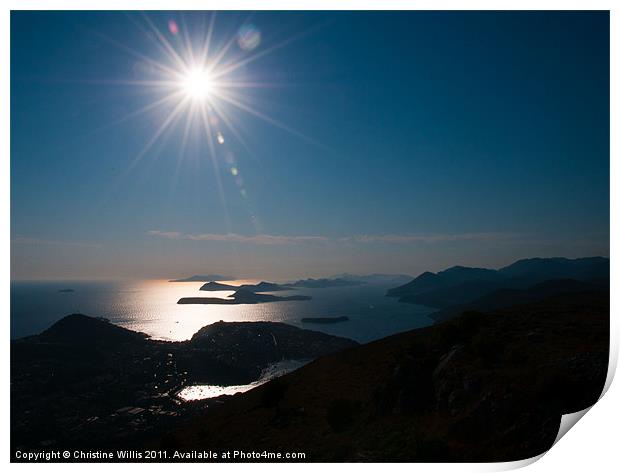 Light Over the Islands Print by Christine Johnson