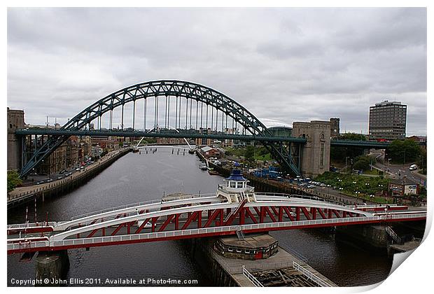 Tyne Bridges Print by John Ellis