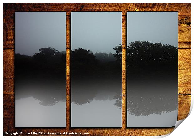 Triptych Mist Print by John Ellis