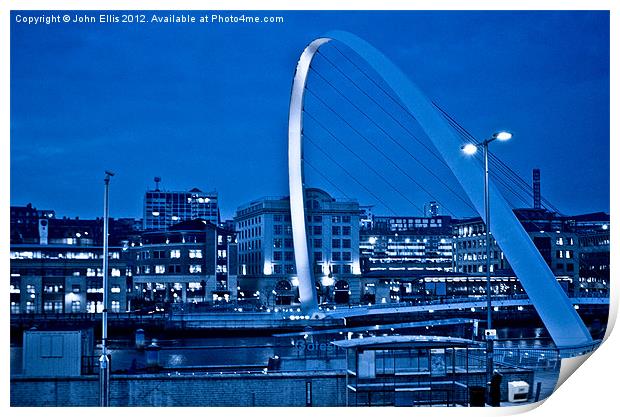 Gateshead Millenium Bridge Print by John Ellis