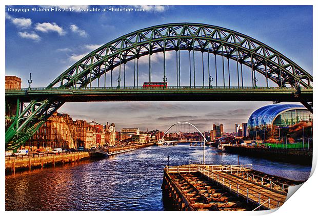 Tyne Bridge (HDR Effect) Print by John Ellis