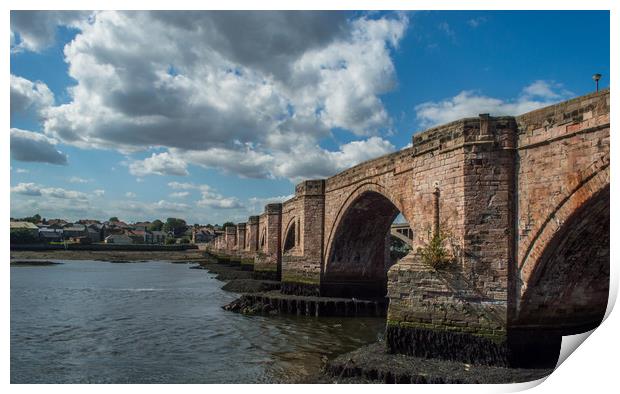 Berwick Bridge Print by John Ellis