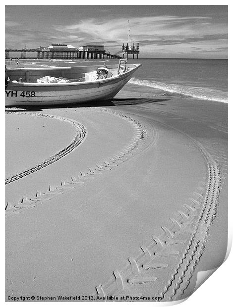 Tracks in the Sand Print by Stephen Wakefield