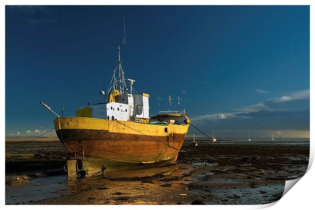 Roa Island Ship in Evening light Print by Stephen Wakefield