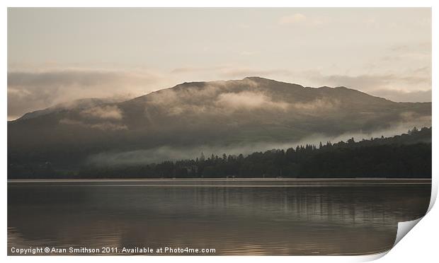 Windermere at Dawn Print by Aran Smithson