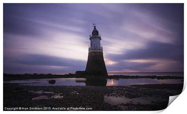 Reflected Lighthouse Print by Aran Smithson