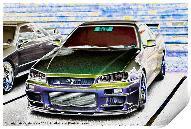Nissan Skyline GTR Modified Madness Print by Kelvin Futcher 2D Photography