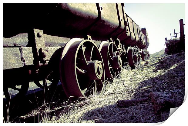 Coal Trucks left to rust Print by Kelvin Futcher 2D Photography