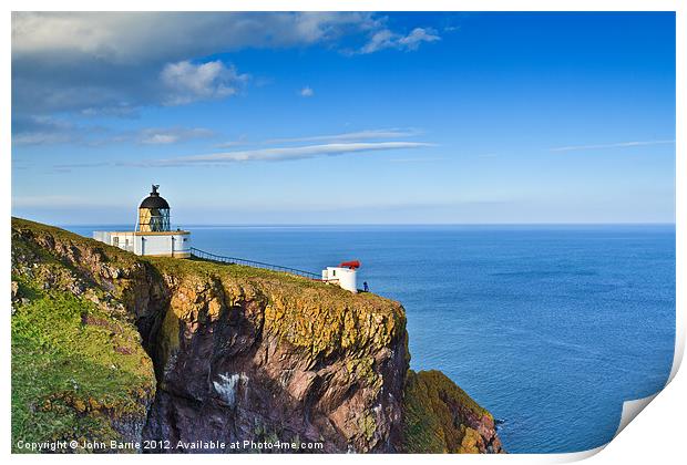 St Abb's Lighthouse Print by John Barrie