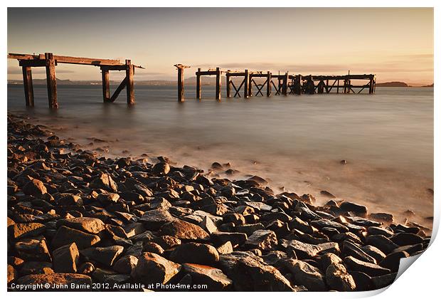 Hawkcraig Jetty, Aberdour Print by John Barrie