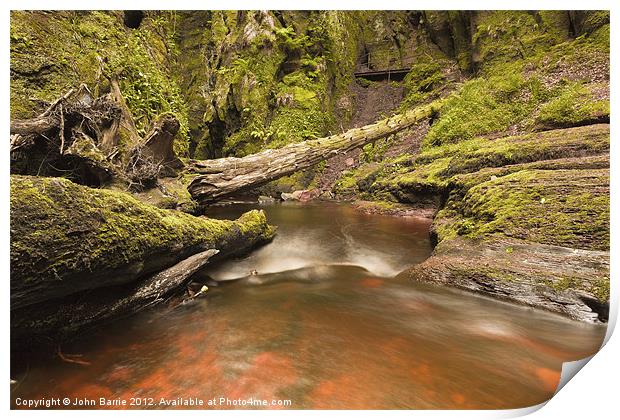 Devil''s Pulpit, Finnich Gorge Print by John Barrie