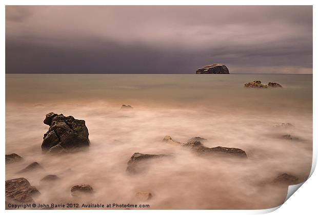 Bass Rock from Seacliff Beach Print by John Barrie