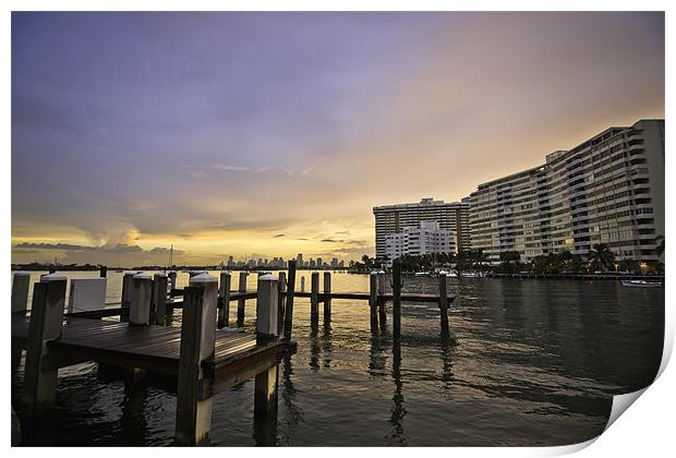 Miami View Print by Kieran Brimson