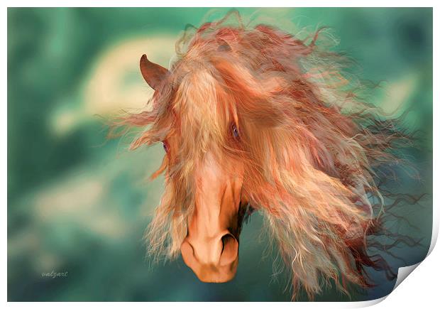  A horse called Copper Print by Valerie Anne Kelly