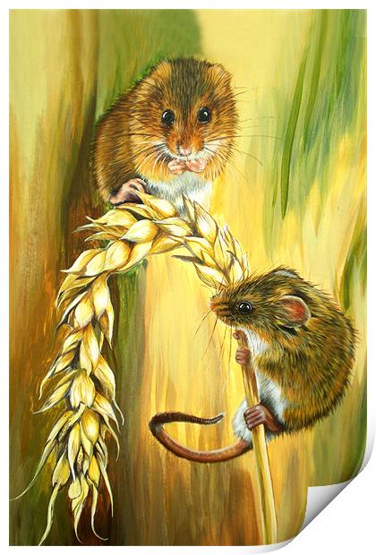 Harvest Mice Print by Katherine Booth - Jones