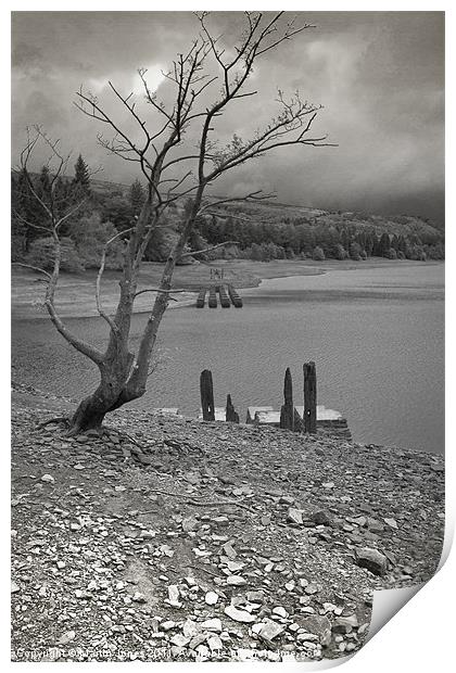 Rain over Derwent Reservoir Print by K7 Photography