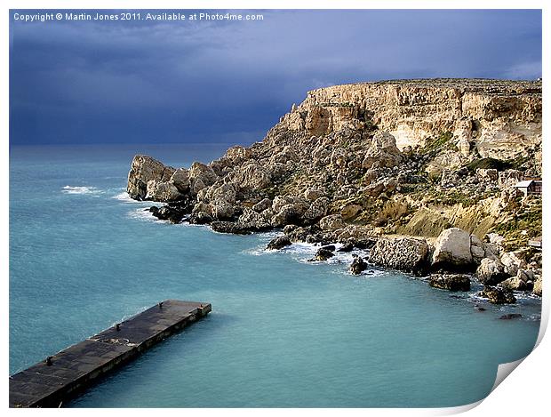 Cliffs in Malta Print by K7 Photography