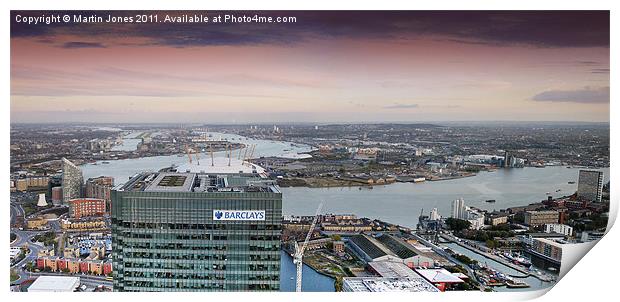 Canary Wharf Eastward Print by K7 Photography