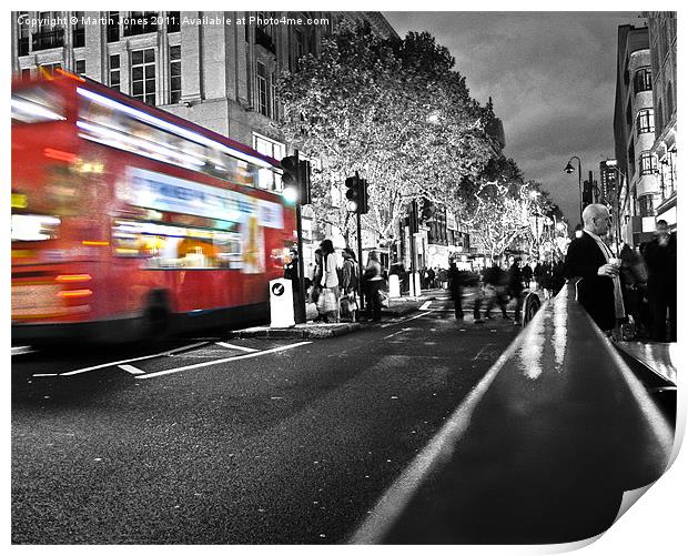 Christmas shopping in London Print by K7 Photography