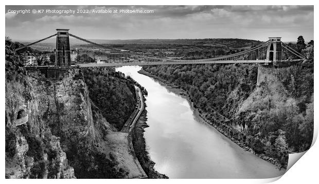 The Clifton Suspension Bridge Print by K7 Photography