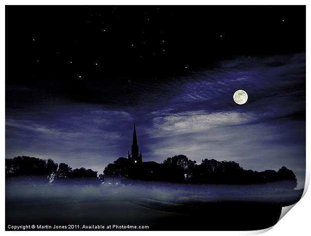 Dreaming Spire in the Mist Print by K7 Photography