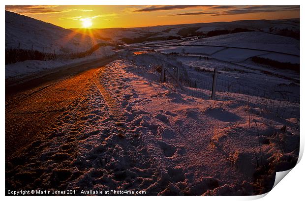 Sundown in the Hope Valley Print by K7 Photography