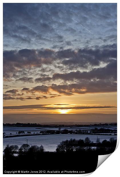 South Yorkshire Sunset Print by K7 Photography
