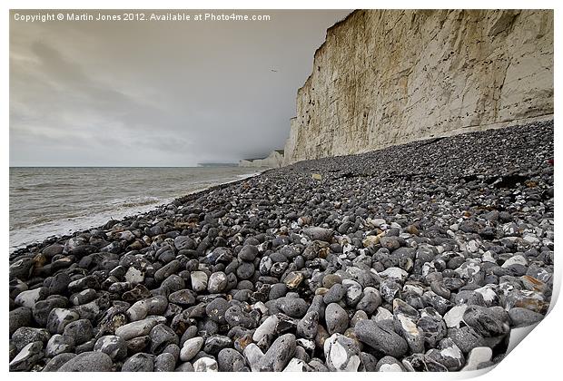 Pebbles on the Beach Print by K7 Photography