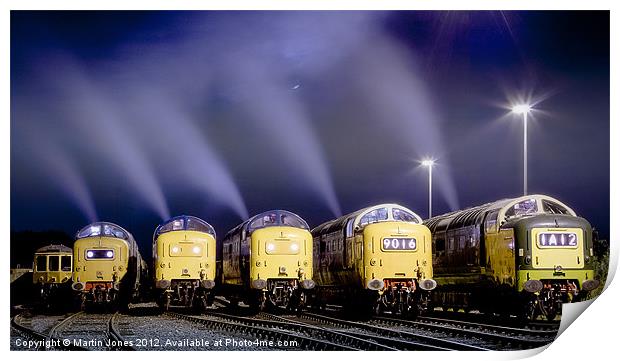Deltic Smoke in the Night Print by K7 Photography