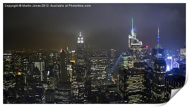 New York City Skyline Print by K7 Photography