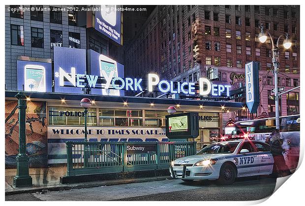 NYPD Times Square New York Print by K7 Photography